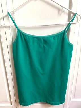 Ann Taylor Women's Emerald Green Spaghetti Strap Tank Top, AnnTaylor M Cami
